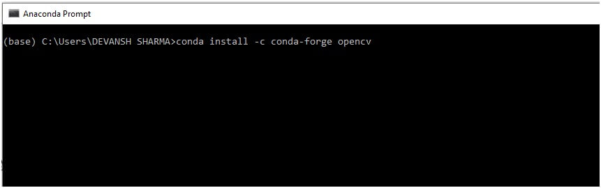 conda install opencv library