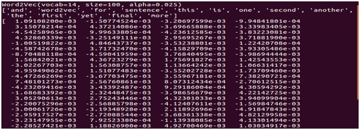 word2vec python example